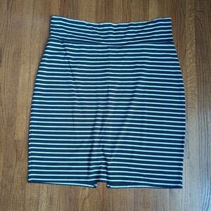 Mossimo Black | Striped Knit Pencil Skirt | 2